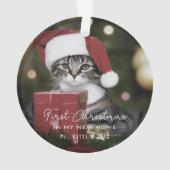 Premier Noël Dans Ma Nouvelle Maison Cute Chat Pet (dos)