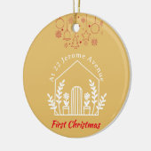 Premier Noël dans notre nouvel ornement en céramiq (Gauche)