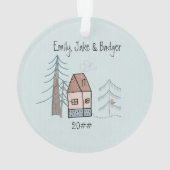 Premier Noël dans une nouvelle maison Cute Doodle  (dos)