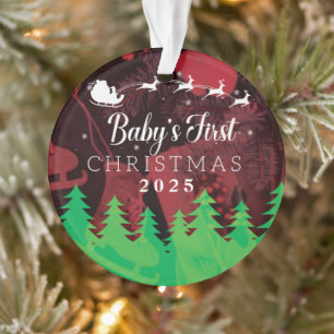Premier Noël de bébé 2025 personnalisé