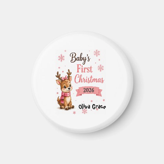 Premier Noël de bébé aimant (Devant)