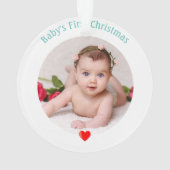 Premier Noël de bébé avec photo personnalisée (dos)