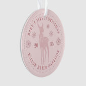 Premier Noël de bébé Keepsaké personnalisé (devant)