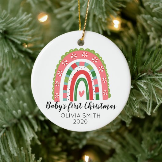 Premier Noël de bébé ornement arc-en-ciel (Arbre)