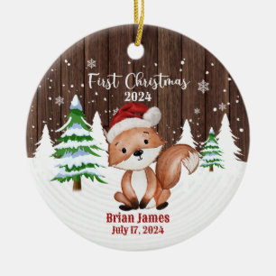 Premier Noël de bébé Ornement Renard