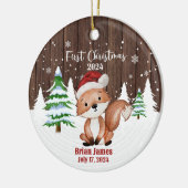 Premier Noël de bébé Ornement Renard (Gauche)