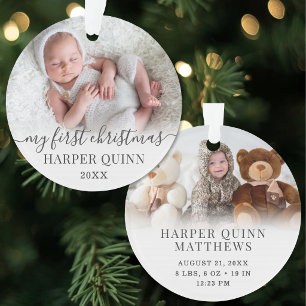 Premier Noël de Bébé Photo Élégante et Chic