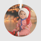 PREMIER NOËL DE BÉBÉ Rouge Flocon de Neige 2 Photo (dos)
