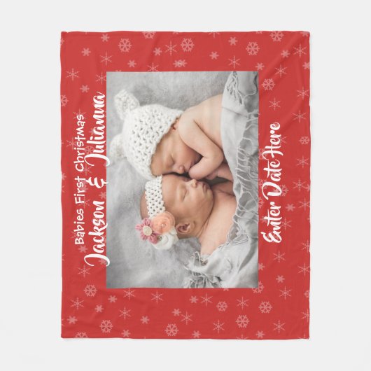 Premier Noël de bébés - couverture faite sur (Devant)