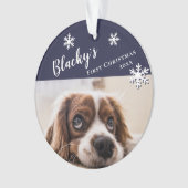 Premier Noël de chiot Nom et photo du chien (devant)