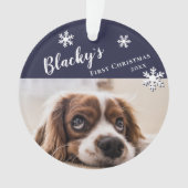 Premier Noël de chiot Nom et photo du chien (devant)