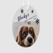 Premier Noël de chiot Nom et photo du chien  (devant)