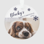 Premier Noël de chiot Nom et photo du chien  (dos)