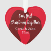 Premier Noël de couple ensemble photo romantique (devant)