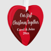 Premier Noël de couple ensemble photo romantique (devant)