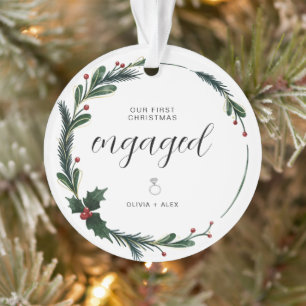 Premier Noël de fiançailles Cadeau de couple perso