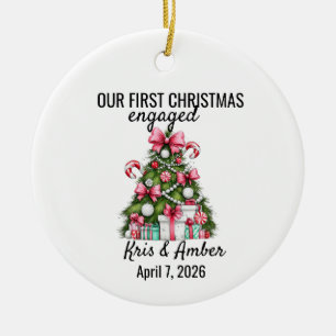 Premier Noël de fiançailles Ornement de Noël