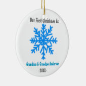 Premier Noël de flocon de neige comme ornement de (Droite)