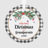 Premier Noël de grand-parent de marque personnalis (dos)