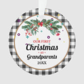 Premier Noël de grand-parent de marque personnalis (devant)