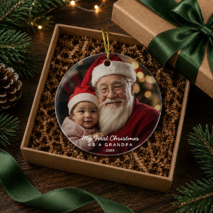 Premier Noël de grand-père Photo Ornement