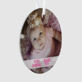 Premier Noël de la petite fille avec photo (devant)