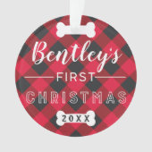 Premier Noël de l'animal | Red Buffalo Plaid Photo (devant)