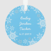 Premier Noël de papa Snowflakes Baby Boy Photo (dos)