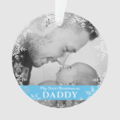 Premier Noël de papa Snowflakes Baby Boy Photo (devant)