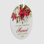 Premier Noël de Poinsettia Floral Gold| Photo (devant)