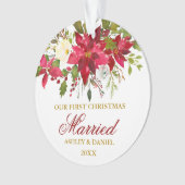 Premier Noël de Poinsettia Floral Gold| Photo (devant)