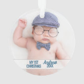 Premier Noël du bébé avec photo (dos)