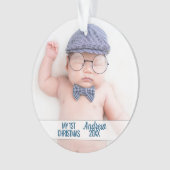 Premier Noël du bébé avec photo (devant)