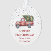 Premier Noël du bébé avec statistiques de naissanc (devant)