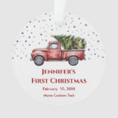 Premier Noël du bébé avec statistiques de naissanc (devant)