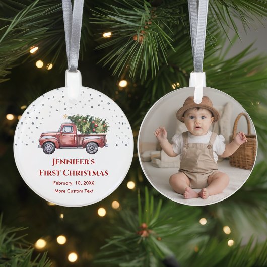 Premier Noël du bébé avec statistiques de naissanc