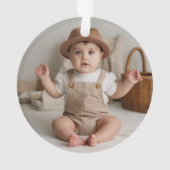 Premier Noël du bébé avec statistiques de naissanc (dos)