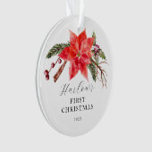 Premier Noël du bébé Poinsettia (devant)