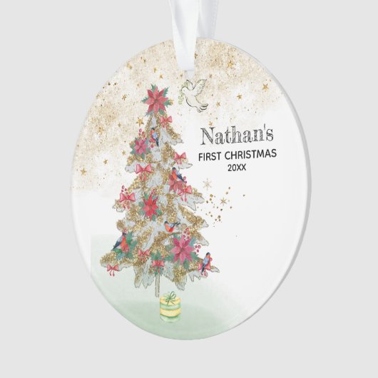 *~* Premier Noël du bébé - Truch Tree Peace Dove (devant)