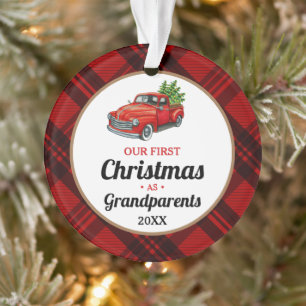 Premier Noël du grand-parent vintage Truck