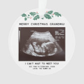 Premier Noël en grand-mère Baby Sonogram Keepsaké (devant)