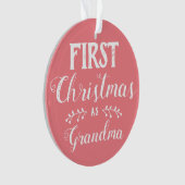 Premier Noël en grand-mère rose et blanc avec phot (devant)