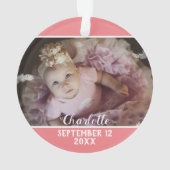 Premier Noël en grand-mère rose et blanc avec phot (dos)