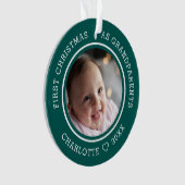 Premier Noël En Grand-Parents 2 Photo Vert (devant)