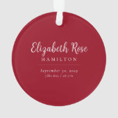 Premier Noël En Grand-Parents Bébé Photo Nom (dos)