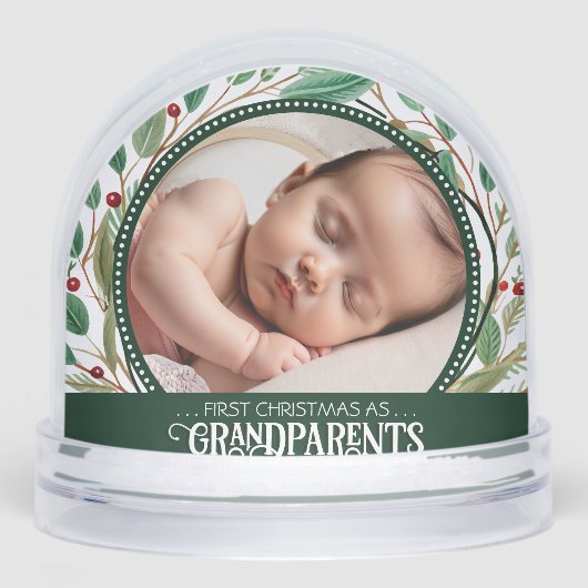 Premier Noël en grands-parents Cadeaux Neige Globe (Avant)