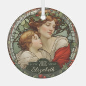 Premier Noël en nouvelle maman ornement de verre c (Recto)