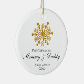 Premier Noël en ornement de maman et papa (Droite)