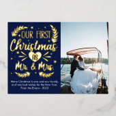 Premier Noël en tant que carte de Noël MR et MRS F (Recto)