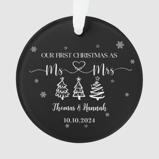 Premier Noël en tant que M. et Mme Mariage moderne (devant)